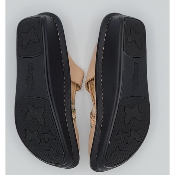 ALEGRIA Boho Pattern Leather Clog Mules Slip On Women's Size 38 US 8-8.5 ALG-819 - Picture 7 of 8